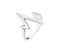 Elli Pierścień Geo Herzschlag 925 Sterling Silber 54 mm Damen