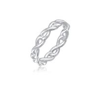 Fingerring ELLI "Infinity Unendlichkeit Cut-Out Trend 925 Silber" Gr. 58, silber, Fingerringe, Damen, 58mm, ohne Stein, Silber 925 (Sterlingsilber), 4mm, Fingerring (34211129-58)