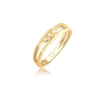 Ring Bandring Kugeln Geo Look Basic Zart 925Er Silber Elli Gold 56 (Artikelnummer: 4N327/10X56)