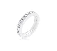 Fingerring ELLI "Memoire 925 Silber, mit Kristallen von Swarovski" Gr. 56, weiß, Fingerringe, Damen, 56mm,mit Steinen, Silber 925 (Sterlingsilber), 4mm, Fingerring (60235616-56) weiß