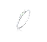 Elli, Ring Vintage Opal Zirkonia 925 Sterling Silber in silber, Schmuck für Damen Gr. 54 mm