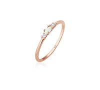 Ring Vintage Opal Zirkonia 925 Sterling Silber Elli Rosegold 56 (Artikelnummer: 4N969/20X56)