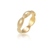 Fingerring ELLI "Oval Unendlich Trend 925 Silber" Gr. 52, gold, Fingerringe, Damen, 52mm, ohne Stein, Silber 925 (Sterlingsilber), Fingerring (16060564-52) gold