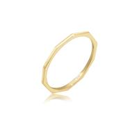 Elli PREMIUM, Ring Bandring Geo Basic Minimal Look 375er Gelbgold in gold, Schmuck für Damen Gr. 52 mm