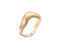 Fingerring ELLI PREMIUM "Organic Wellen Trend 925 Silber" Gr. 58, gold, Fingerringe, Damen, 58mm, ohne Stein, Silber 925 (Sterlingsilber), 2,5mm, Fingerring (25349252-58) gold