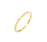 Fingerring ELLI PREMIUM "Stacking Facetten Basic 375 Gelbgold" Gr. 52, gold, Fingerringe, Damen, 52mm, ohne Stein, Gelbgold 375, 1,5mm, Fingerring (73269364-52)