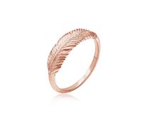Fingerring ELLI "Silberring Feder 925 Sterling Silber" Gr. 58, rosa (rosegold), Fingerringe, Damen, 58mm, ohne Stein, Silber 925 (Sterlingsilber), 2mm, Fingerring (56505954-58) rosegold