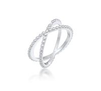 Elli Ring Kreuz Wickelring Criss Cross Kugel 925 Silber Ringe Produkte (1.0 pieces)