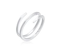 Fingerring ELLI "Wickelring Twist Fein 925 Silber" Gr. 56, silber, Fingerringe, Damen, 56mm, ohne Stein, Silber 925 (Sterlingsilber), Fingerring (29990856-56) silber