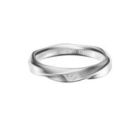 Fingerring EMPORIO ARMANI Gr. 19, edelstahlfarben, Fingerringe, Herren, 19, Edelstahl, 4mm, Fingerring (82766928-19) edelstahlfarben