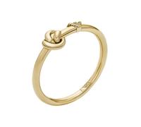 Fingerring EMPORIO ARMANI "Schmuck Geschenk Silber 925 Knoten-Optik" Gr. 18, gold (gelbgoldfarben), Fingerringe, Damen, 18, Silber 925 (Sterlingsilber), 1,2mm, Fingerring (12456060-18) gelbgoldfarben