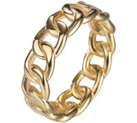 Fingerring FIRETTI "Schmuck Geschenk Edelstahl Ring Damenring Herrenring Panzerkette Color" Gr. 54, gold (gelbgoldfarben), Fingerringe, Damen, 54, Edelstahl, 6,7mm, Fingerring (75663100-54) gelbgoldfa