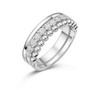 Fingerring FIRETTI "Schmuck Geschenk Silber 925 Damenring Ring Krone" Gr. 62, silberfarben, kristallweiß, Fingerringe, Damen, 62, Silber 925 (Sterlingsilber), 6mm, Fingerring, mit Zirkonia (synth.) (4