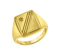 Fingerring FIRETTI "Schmuck Geschenk Silber 925 Herrenring Silberring Siegelring" Gr. 21, gold (gelbgoldfarben), Fingerringe, Herren, 21, Silber 925 (Sterlingsilber), 3mm, Fingerring (51056358-21) gel