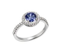 Fingerring FIRETTI "Schmuck Geschenk Silber 925 Silberring blau glitzernd" Gr. 54, blau (silberfarben, blau, kristallweiß), Fingerringe, Damen, 54, Silber 925 (Sterlingsilber), 2mm, Fingerring, mit Zi