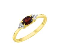 Fingerring FIRETTI "Schmuck Geschenk Silber 925 Silberring" Gr. 17, rot (gelbgoldfarben, silberfarben, rot, kristallweiß), Fingerringe, Damen, 17, Silber 925 (Sterlingsilber), 2mm, Fingerring, mit Gra
