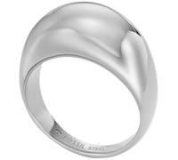 Fingerring FOSSIL "Schmuck Geschenk Edelstahl All Stacked Up" Gr. 52, silber (edelstahlfarben), Fingerringe, Damen, 52, Edelstahl, Fingerring (83182358-52) edelstahlfarben