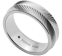 Fingerring FOSSIL "Schmuck Geschenk Edelstahl Ring HARLOW" Gr. 15,5, silber (edelstahlfarben), Fingerringe, Damen, 15,5, Edelstahl, 10mm, Fingerring (86735041-15,5) edelstahlfarben