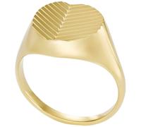 Fingerring FOSSIL "Schmuck Geschenk Edelstahl Ring HARLOW Herz" Gr. 16,5, gold (gelbgoldfarben), Fingerringe, Damen, 16,5, Edelstahl, Fingerring (96159019-16,5) gelbgoldfarben