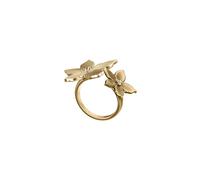 Fingerring FOSSIL "Schmuck Geschenk Edelsthal Ring Blume Sutton" Gr. 18, gelbgoldfarben, kristallweiß, Fingerringe, Damen, 18, Edelstahl, 3mm, Fingerring, mit Glasstein (41240249-18) gelbgoldfarben, k