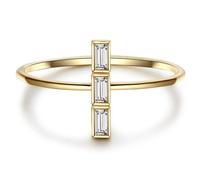 Glanzstücke München - Ring Sterling Silber Zirkonia in Gelbgold Ringe Damen