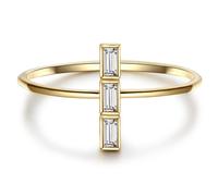 Glanzstücke München - Ring Sterling Silber Zirkonia in Gelbgold Ringe Damen