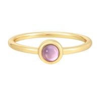 Fingerring GLANZSTÜCKE MÜNCHEN "GSM6014" Gr. 60, rosa (gelbgold), Fingerringe, Damen, 60, Silber 925 (Sterlingsilber), 1,6mm, Fingerring, mit Amethyst (29718239-60) gelbgold