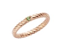 Jamelli Ring 925/- Sterling Silber Peridot Hellgrün Strukturiert (Größe: 054 (17,2))