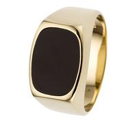 Fingerring JOBO Gr. 64, schwarz, Fingerringe, Herren, 64, Gelbgold 585, Fingerring, 585 Gold mit Onyx (65405437-64) schwarz