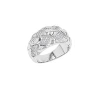 Fingerring JOOP "Schmuck, Geschenk" Gr. 60, silber (silberfarben, kristallweiß), Fingerringe, Damen, 60, Silber 925 (Sterlingsilber), 5mm, Fingerring, mit Zirkonia (synth.) (41719657-60) silberfarben,
