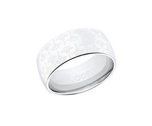 Fingerring JOOP "Schmuck Geschenk Ring Kornblume, breit - Eyecatcher" Gr. 60, silber (edelstahlfarben), Fingerringe, Damen, 60, Edelstahl, 9mm, Fingerring (85061412-60) edelstahlfarben