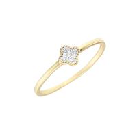 Fingerring LUIGI MERANO "Oberteil Blüte, mit funkelnden Brillanten, Gold 585" Fingerringe Gr. 52, SI = kleine Einschlüsse, Gelbgold 585, goldfarben (gold) Damen Fingerringe (69466002-52)