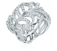 Lulu & Jane Ring Mit Kristallen Von Swarovski® Ring Verziert Mit Kristallen Von Swarovski® Weiß für Damen - 58