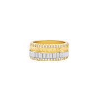 Fingerring MICHAEL KORS "Premium" Gr. 17,5, gold (gelbgoldfarben, metallfarben, kristallweiß), Fingerringe, Damen, 17,5, Metall, 9,2mm, Fingerring, mit Zirkonia (synth.) (53873301-17,5) gelbgoldfarben