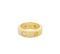 Fingerring MICHAEL KORS "Premium" Gr. 18, gelbgoldfarben, kristallweiß, Fingerringe, Damen, 18, Metall, 6,6mm, Fingerring, mit Zirkonia (synth.) (91415545-18) gelbgoldfarben, kristallweiß