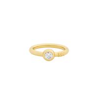 Fingerring MICHAEL KORS "Premium" Gr. 18, gelbgoldfarben, kristallweiß, Fingerringe, Damen, 18, Metall, Fingerring, mit Zirkonia (synth.) (34884122-18) gelbgoldfarben, kristallweiß