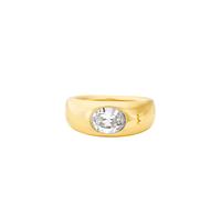 Fingerring MICHAEL KORS "Schmuck Geschenk Messing Ring PREMIUM" Gr. 17,5, gold (gelbgoldfarben, kristallweiß), Fingerringe, Damen, 17,5, Messing, 3mm, Fingerring, mit Zirkonia (synth.) (67217041-17,5)