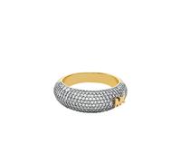Fingerring MICHAEL KORS "Schmuck Geschenk Metall Ring PREMIUM" Gr. 18, gold (gelbgoldfarben, kristallweiß), Fingerringe, Damen, 18,mit Zirkonia, Metall, 3mm, wahlweise mit oder ohne Zirkonia (83612700