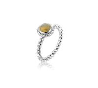 Ring Citrin Geburtsstein November Boho Oxid 925 Silber Nenalina Gelb 4N269/30X56