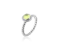 Nenalina Fingerring »Peridot Geburtsstein August Trend Edel 925 Silber«
