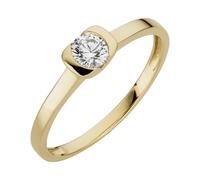 Fingerring OROLINO "333/- Gelbgold glanz synth. Zirkonia" Gr. 54, gelb, Fingerringe, Damen, 054 (17,2), Gold, Fingerring (78040325-54) gelb