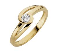 Fingerring OROLINO "333/- Gelbgold glanz synth. Zirkonia" Gr. 58, gelb, Fingerringe, Damen, 058 (18,5), Gold, Fingerring (18171656-58) gelb