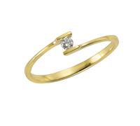 Orolino - Ring 585/- Gold Brillant weiß 0,06ct. Ringe 1 ct Damen