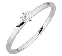 Fingerring OROLINO "Gold 585 mit Brillant 0,07ct." Gr. 52, weiß, Fingerringe, Damen, 052 (16,6), 0,07 SI = kleine Einschlüsse, Gold (22079327-52) weiß