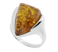 Fingerring OSTSEE-SCHMUCK "- Anouk - Silber 925/000 - Bernstein" Gr. 52, silber (silber 925, silberfarben, weiß), Fingerringe, Damen, 52, Fingerring (37147265-52) silber 925, silberfarben, weiß