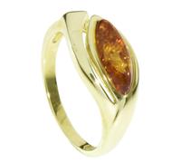 Fingerring OSTSEE-SCHMUCK "- Jalin - Gold 333/000 - Bernstein" Gr. 64, gold (gold 333, goldfarben, gelb), Fingerringe, Damen, 64, Fingerring (64024941-64) gold 333, goldfarben, gelb