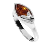 Fingerring OSTSEE-SCHMUCK "- Majken - Silber 925/000 - Bernstein" Gr. 54, silber (silber 925, silberfarben, weiß), Fingerringe, Damen, 54, Fingerring (66488538-54) silber 925, silberfarben, weiß