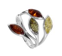 Fingerring OSTSEE-SCHMUCK "- Smilla-Lotta - Silber 925/000 - Bernstein" Gr. 60, silber (silber 925, silberfarben, weiß), Fingerringe, Damen, 60, Fingerring (58862345-60) silber 925, silberfarben, weiß