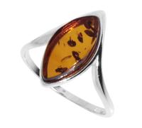 Fingerring OSTSEE-SCHMUCK "- Tordis - Silber 925/000 - Bernstein" Gr. 60, silber (silber 925, silberfarben, weiß), Fingerringe, Damen, 60, Fingerring (16444503-60) silber 925, silberfarben, weiß