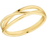 Fingerring S.OLIVER "2037826/-27/-28/-29" Gr. 60, gold (gelbgoldfarben), Fingerringe, Damen, 60, Silber 925 (Sterlingsilber), 2mm, Fingerring (26479564-60) gelbgoldfarben